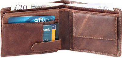 

Hide & Sleek Men Casual, Formal Brown Genuine Leather Wallet(8 Card Slots), Brown3950
