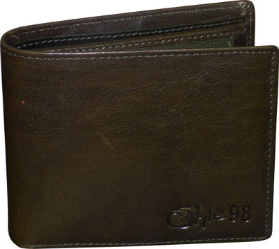 

Style 98 Men Green Genuine Leather Money Clip(5 Card Slots)