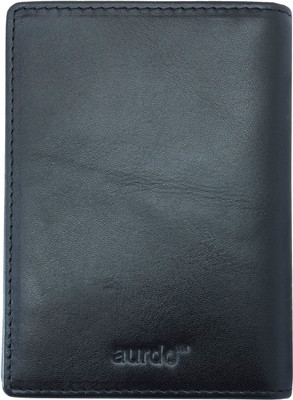 

AurDo Men Black Genuine Leather Wallet(4 Card Slots)