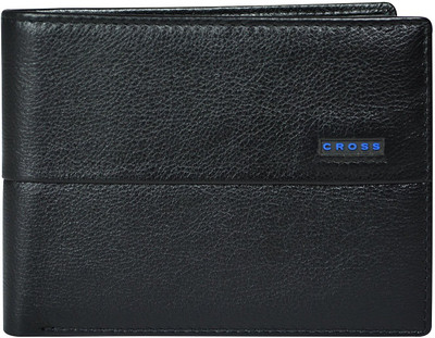 

Cross Men Black, Blue Genuine Leather Wallet(4 Card Slots), Black;middle blue