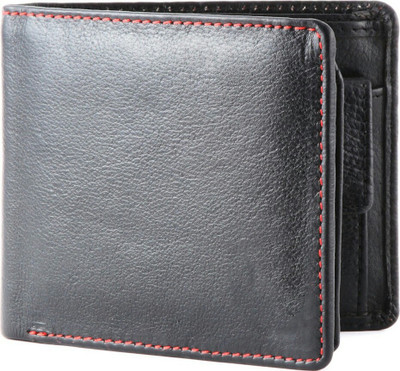 

Death by Color Men Black Genuine Leather Wallet(6 Card Slots)