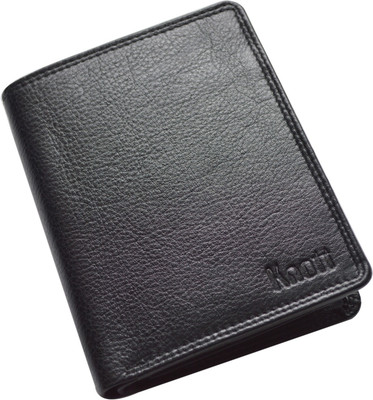 

Knott Men Black Genuine Leather Wallet(12 Card Slots), Black-14