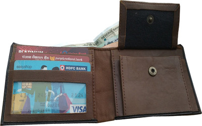 

Eagle Buzz Men Black Genuine Leather Wallet(3 Card Slots)