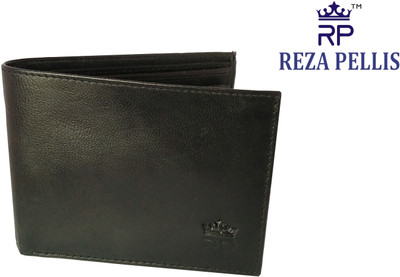 

REZA PELLIS Men Black Genuine Leather Wallet(10 Card Slots)