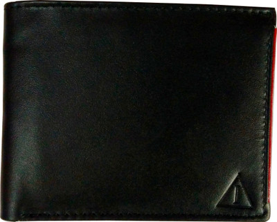 Inspire Men Black Genuine Leather Wallet(3 Card Slots)