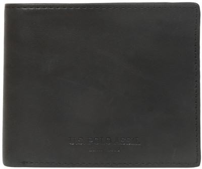 

U.S. Polo Assn Men Black Genuine Leather Wallet(7 Card Slots)
