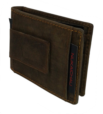 

NUKAICHAU Men Brown Genuine Leather Money Clip(8 Card Slots), Brn-clipper-8