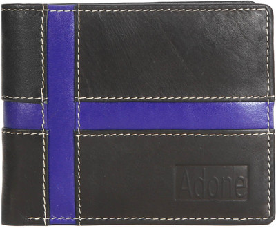 

Adone Men Black, Blue Genuine Leather Wallet(6 Card Slots)