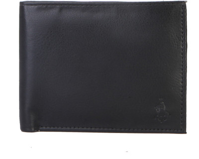 

Royal County Of Berkshire Polo Club Men Black Artificial Leather Wallet(3 Card Slots), Black-02