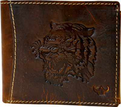 DHide Designs Men Brown Genuine Leather Wallet(8 Card Slots)