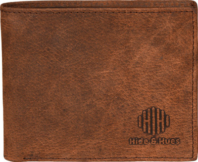 

Hide & Hues Men Brown Genuine Leather Wallet(6 Card Slots), Dark brown-or