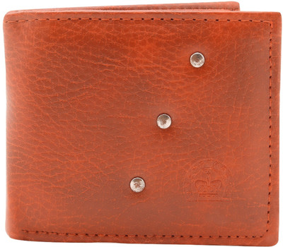 

Roylsace Men Orange Genuine Leather Wallet(5 Card Slots)
