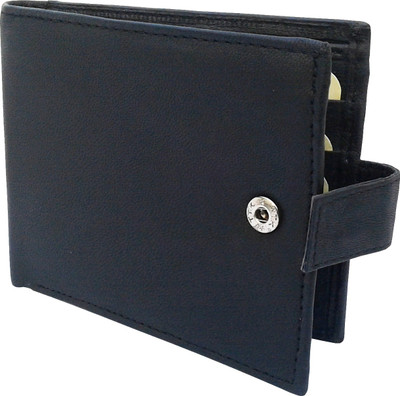 

NUKAICHAU Men Black Genuine Leather Wallet(5 Card Slots)