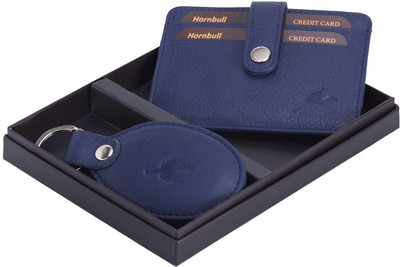 

Hornbull Men Blue Genuine Leather Card Holder(4 Card Slots), Navy