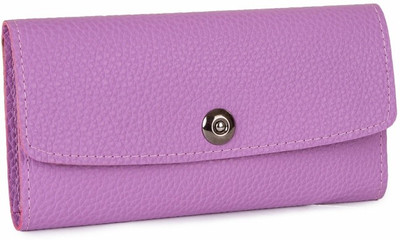 Kleio Women Purple Artificial Leather Wallet(10 Card Slots)