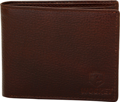 

Wocket Men Brown Genuine Leather Wallet(3 Card Slots), Brown-07