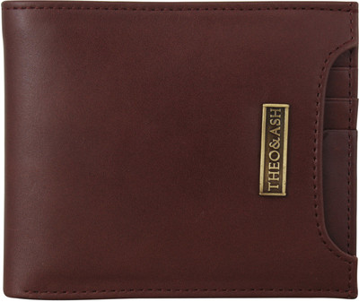 

Theo&Ash Men Casual Brown Genuine Leather Wallet(11 Card Slots), Hickory brown