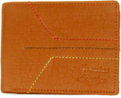 Sky Marketings Men Brown Genuine Leather Wallet(3 Card Slots)