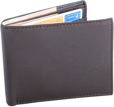 Holboro Men Brown Genuine Leather Wallet(6 Card Slots)