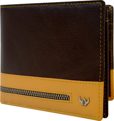 

DHide Designs Men Brown, Tan Genuine Leather Wallet(10 Card Slots)