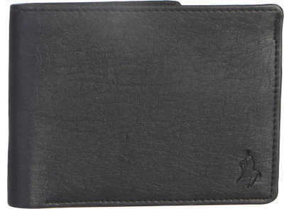 

Royal County Of Berkshire Polo Club Men Black Artificial Leather Wallet(4 Card Slots), Black-02