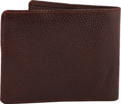 

reglle Men Brown Genuine Leather Wallet(5 Card Slots)