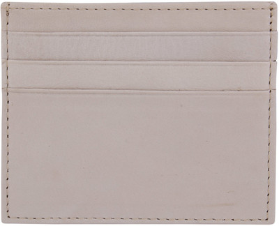 Theo&Ash Men White Genuine Leather Card Holder(7 Card Slots), Offwhite
