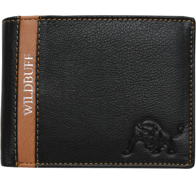 

Wild Buff Men Black Genuine Leather Wallet(6 Card Slots)