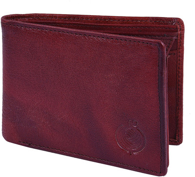 Taksh Men Tan Genuine Leather Wallet(6 Card Slots)
