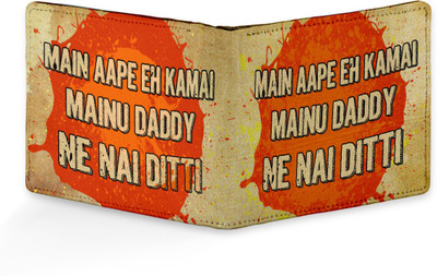 

ShopMantra Men Casual, Formal Multicolor Genuine Leather, Canvas Wallet(6 Card Slots), Multicolor-01
