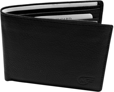 

The Purple Marke Men Black Artificial Leather Wallet(9 Card Slots)