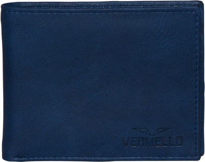 

Vermello Men Blue Artificial Leather Wallet(6 Card Slots)
