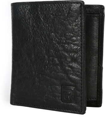 

Regnum Men Black Genuine Leather Wallet(5 Card Slots)