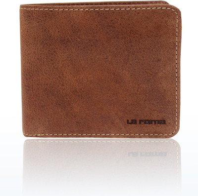 

La Roma Men Brown Genuine Leather Wallet(3 Card Slots), Cognac