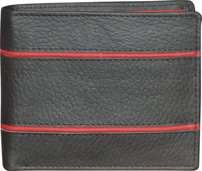 

Style 98 Men Multicolor Genuine Leather Money Clip(4 Card Slots), Black:red