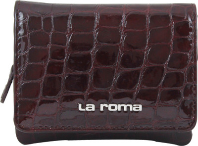 

La Roma Men Maroon Genuine Leather Wallet(4 Card Slots), Burgandy