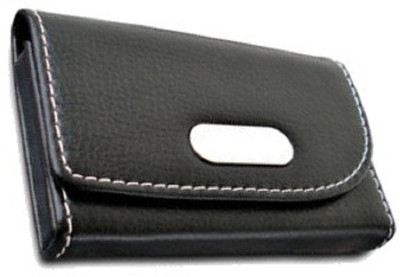 

ShopoSite Men Black Artificial Leather Card Holder(1 Card Slot)