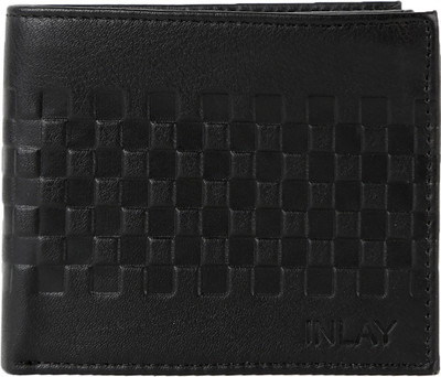 

INLAY Boys Black Genuine Leather Wallet(8 Card Slots)