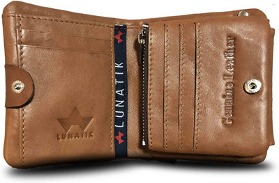 

Lunatik Men Tan Genuine Leather Wallet(7 Card Slots)