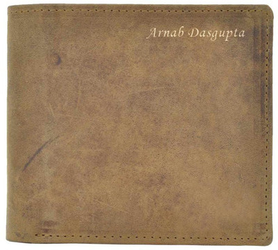 

Presto Men Gold, Brown Genuine Leather Wallet(5 Card Slots), Golden brown