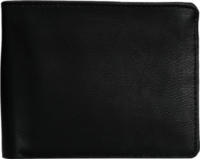 

Exotique Men Black Genuine Leather Wallet(8 Card Slots)
