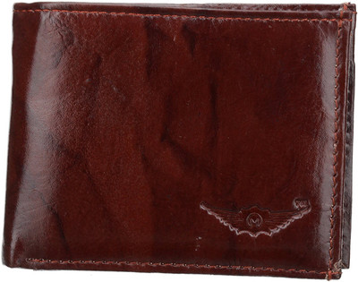 

MASKINO Men Brown Genuine Leather Wallet(4 Card Slots)