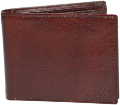 

Knott Men Brown Genuine Leather Wallet(7 Card Slots), Brown-06