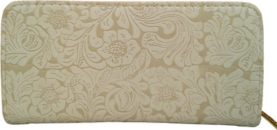 

Sanshul Girls Beige Canvas Wallet(12 Card Slots), Ivory