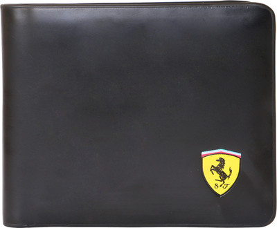 Ferrari shining Men Black Artificial Leather Wallet(3 Card Slots)
