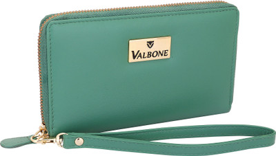 

Valbone Women Evening/Party Green Genuine Leather Wallet(4 Card Slots)