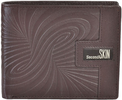 

Second Skin Men Brown Genuine Leather Wallet(10 Card Slots)
