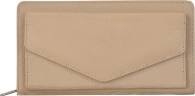 

VALENORE Women Casual Beige Genuine Leather Wallet(16 Card Slots)