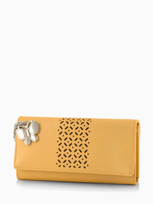 

Butterflies Casual Yellow Clutch