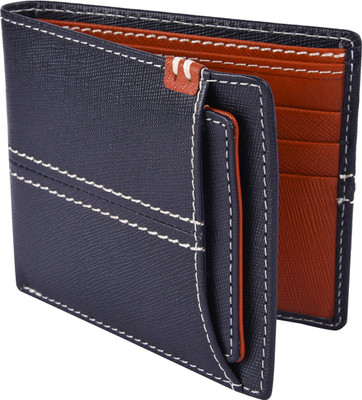 

Death by Color Men Blue Genuine Leather Wallet(6 Card Slots)